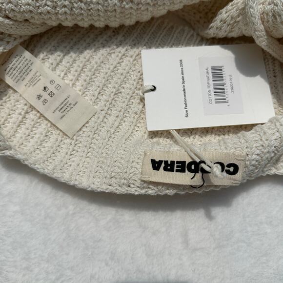 Cordera Cropped Ecotec Cotton Sweater Tank Top White One Size NWT - Picture 14 of 14